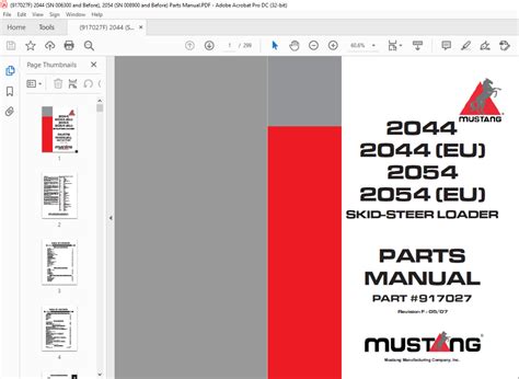 2044 mustang skid steer specs|mustang 2044 skid steer manual.